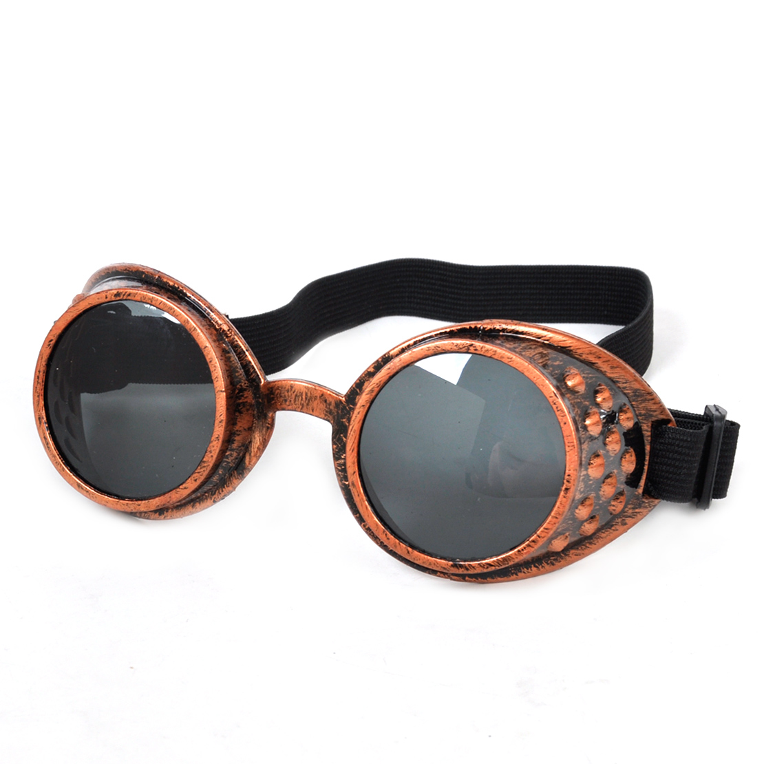 Vintage Steampunk Goggles Glasses Welding Cyber Punk Gothic Rave Lens 