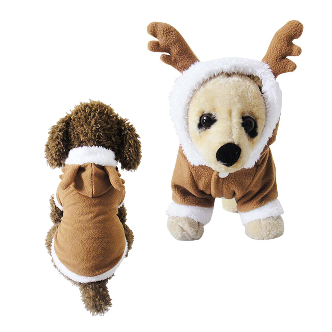 Hund Weihnachten Rentier Elch Hunde Kostüm Hoodie Hundemantel