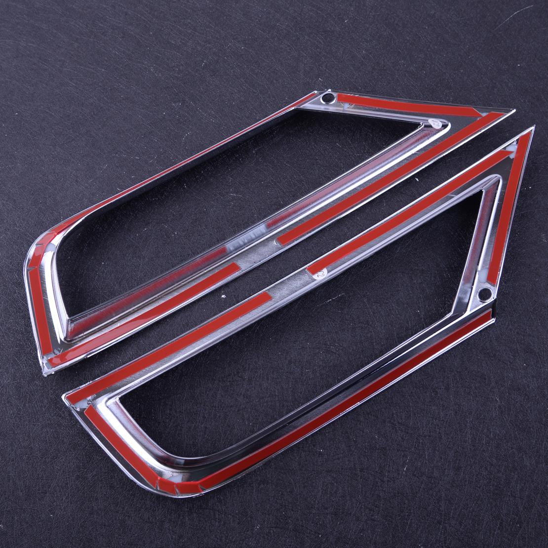 Pair Of Abs Chrome Car Front Fog Light Frame Cover Trim Fit For Vw T