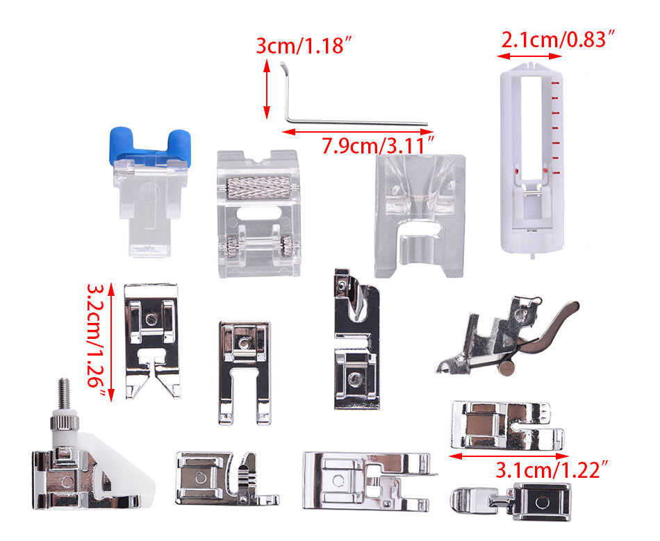 14pcs Sewing Machine Presser Foot Feet fit for Low Shank Husqvarna ...