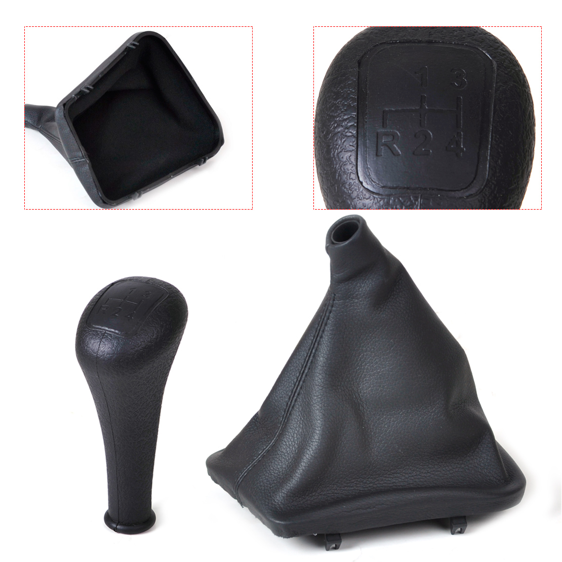 4 Speed Car Manual Gear Stick Shift Knob Gaiter Boot Cover For Benz W123 W140 Bs Shift Knobs Boots Interior