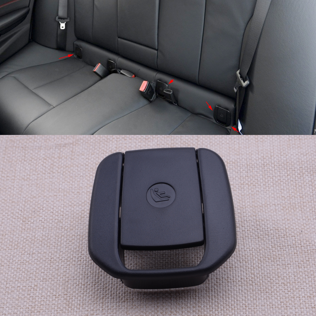 Black Rear Child Seat Anchor ISOFix Cover Fit For BMW 3 Series F30 F22 F80 eBay