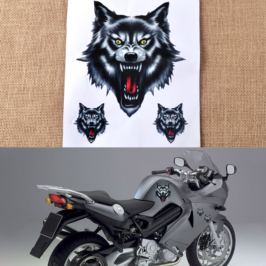 Tattoo Wolf Aufkleber Motorräder Sticker Vinyl Aufkleber für Auto Motorrad  Car