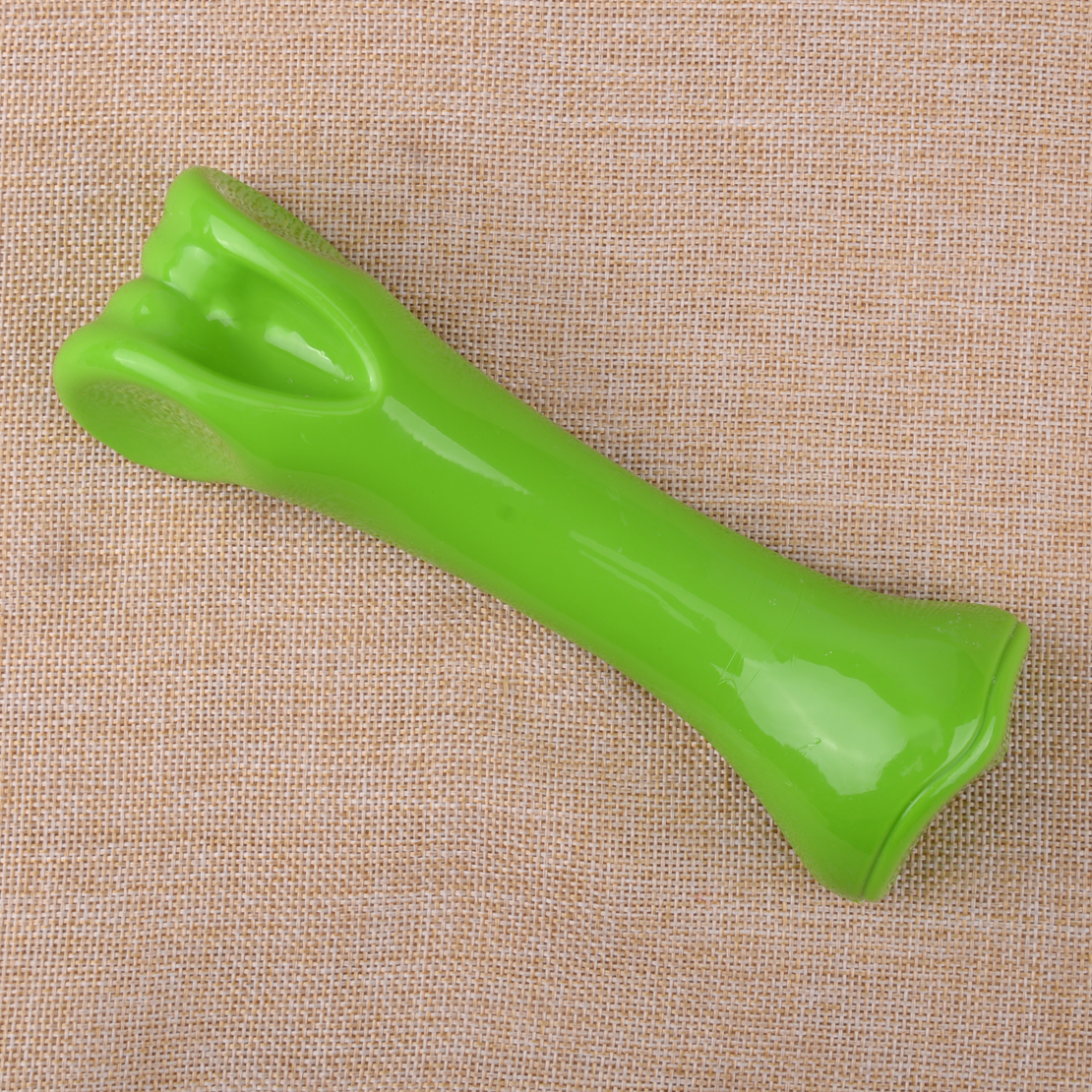 Green Indestructible Dog Chew Toy Bone fit for Pet Puppy Play Tooth